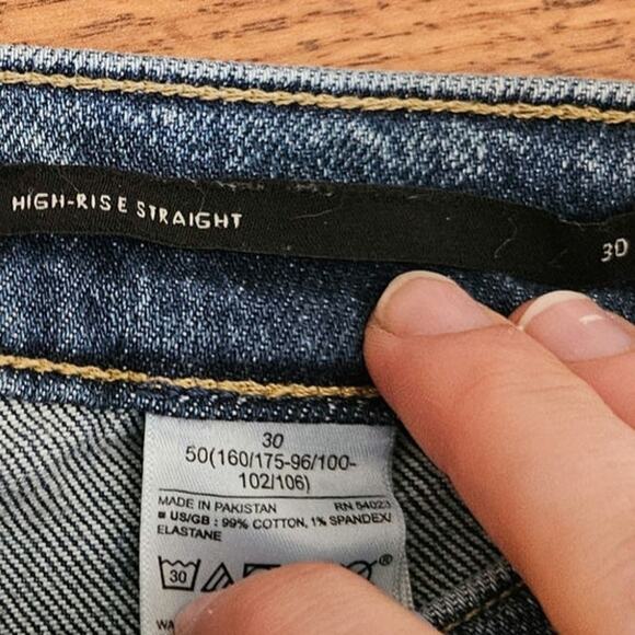 Banana Republic High Rise Straight Denim Blue Jeans Size 30 - Picture 3 of 6